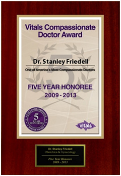 Obstetrician/ Gynecologist in Chicago IL -  Vitals Compassionate Doctor - 5 Year Honoree 2009 - 2013